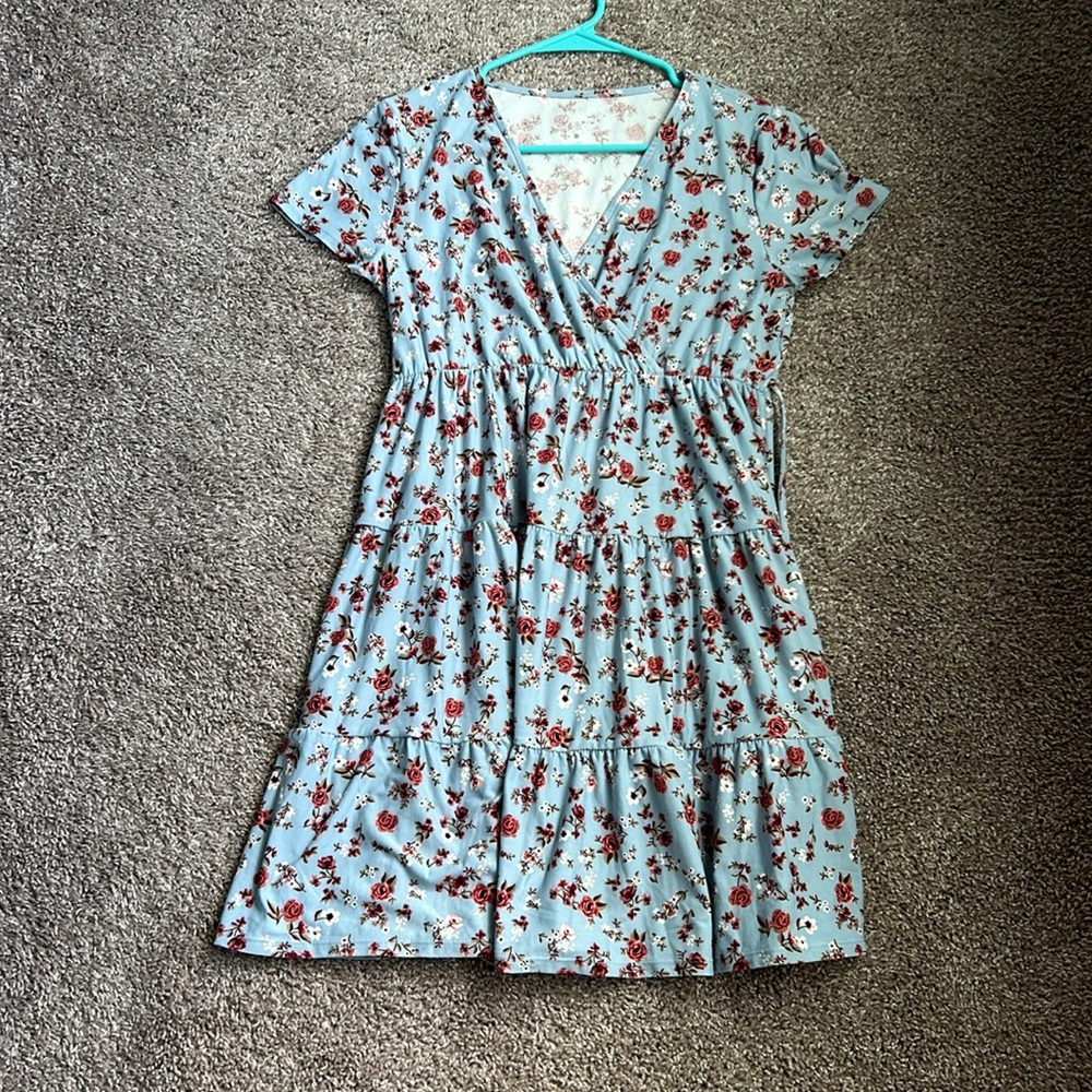 Floral Retro Summer Dress M